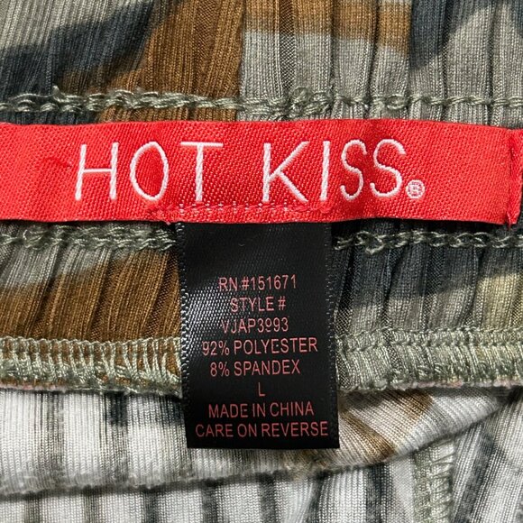 Hot Kiss Elastic Waist Drawstring Casual Camo Ribbed Jogger Pants Sz Large Comfy - Picture 5 of 11